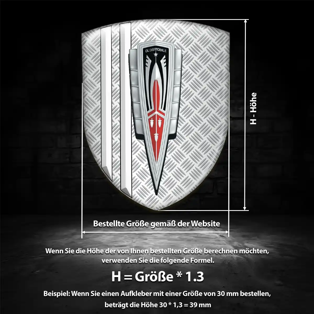 Oldsmobile Aufkleber 3D Gel Embleme Auto Modernes Design