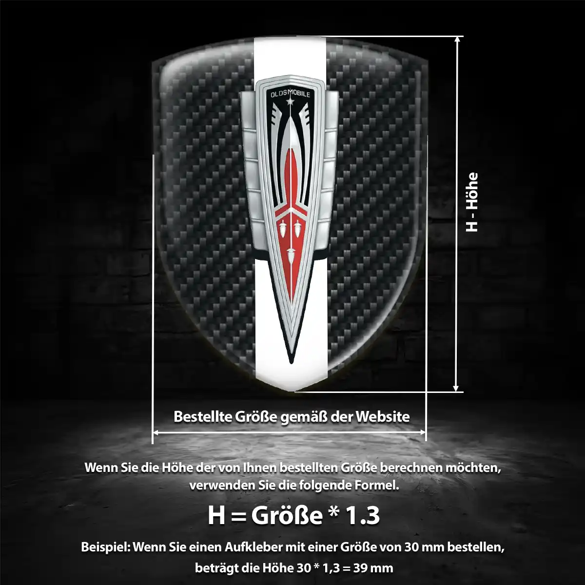 Oldsmobile Aufkleber 3D Gel Embleme Auto Premium-Edition
