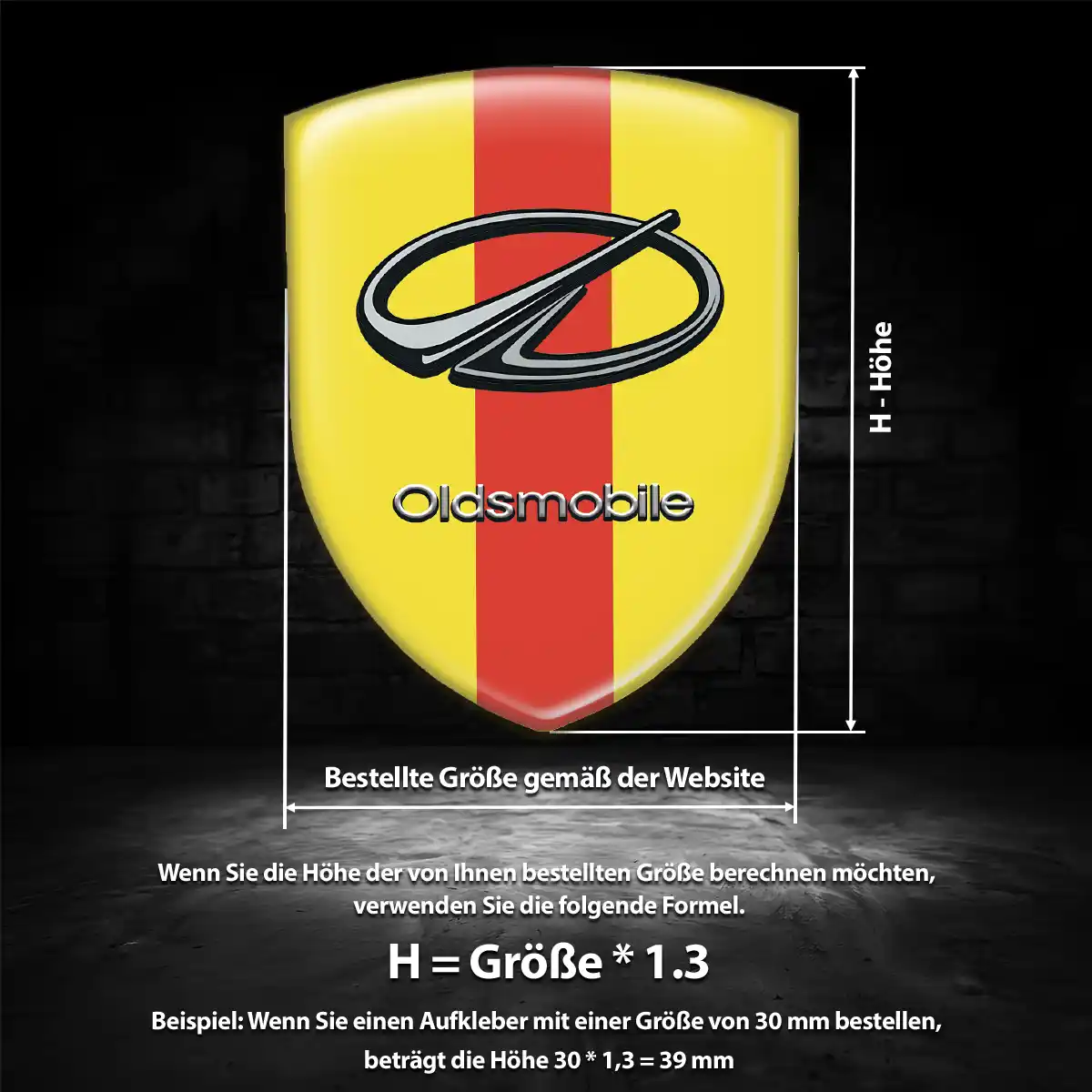 Oldsmobile Aufkleber 3D Gel Embleme Erstklassige Qualität