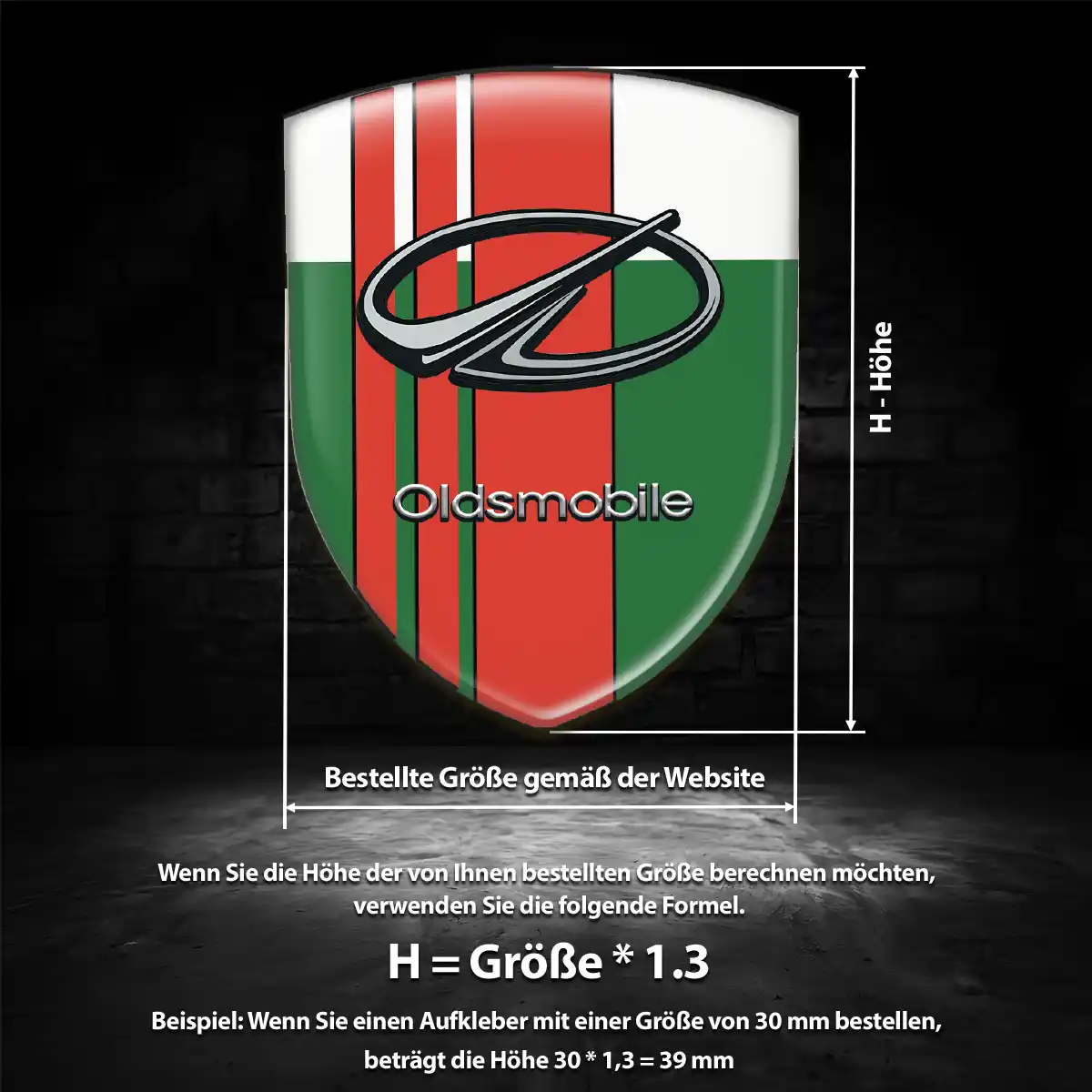 Oldsmobile Aufkleber 3D Gel Embleme Luxus-Edition