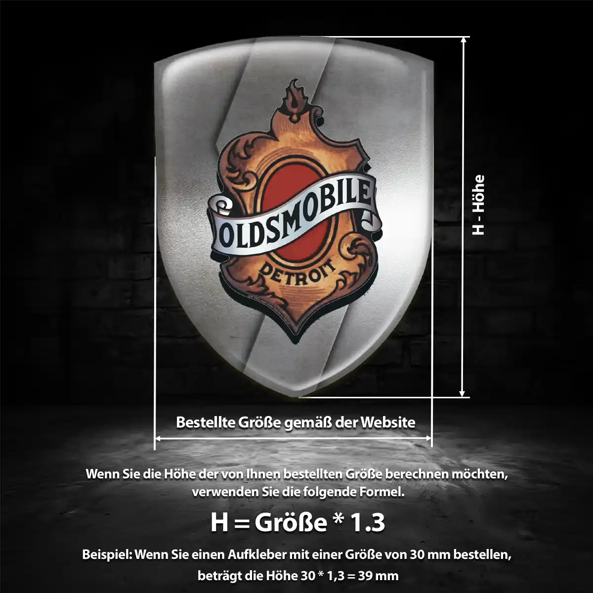 Oldsmobile Aufkleber 3D Gel Embleme Premiumqualität