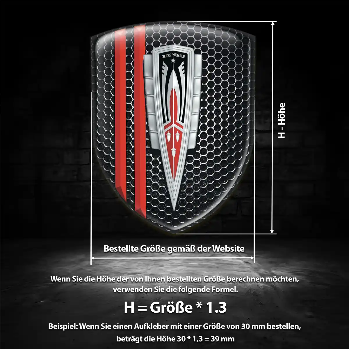 Oldsmobile Aufkleber 3D Gel Silikon Auto Luxus-Edition