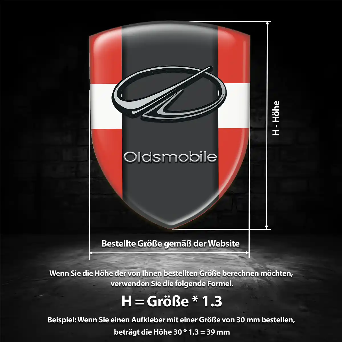 Oldsmobile Aufkleber 3D Gel Silikon Auto Modernes Design