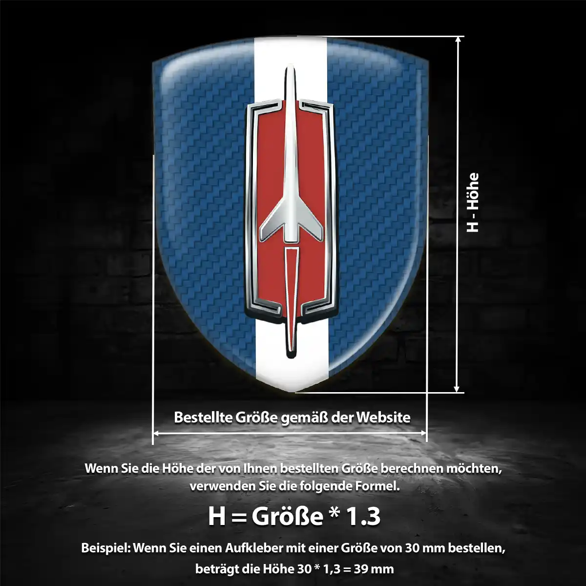 Oldsmobile Aufkleber 3D Gel Silikon Limitierte Auflage