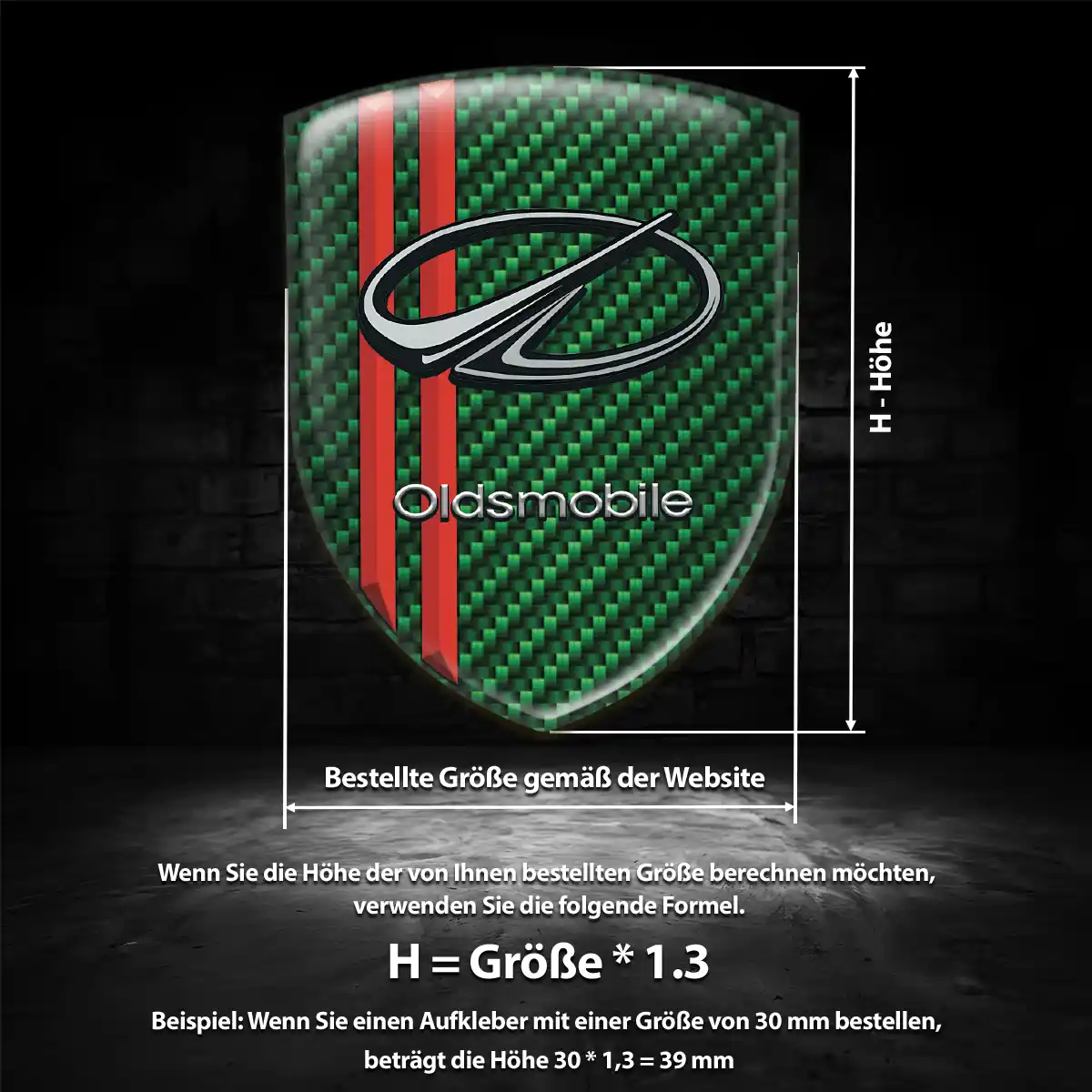Oldsmobile Aufkleber 3D Gel Wappen Auto Hohe Qualität