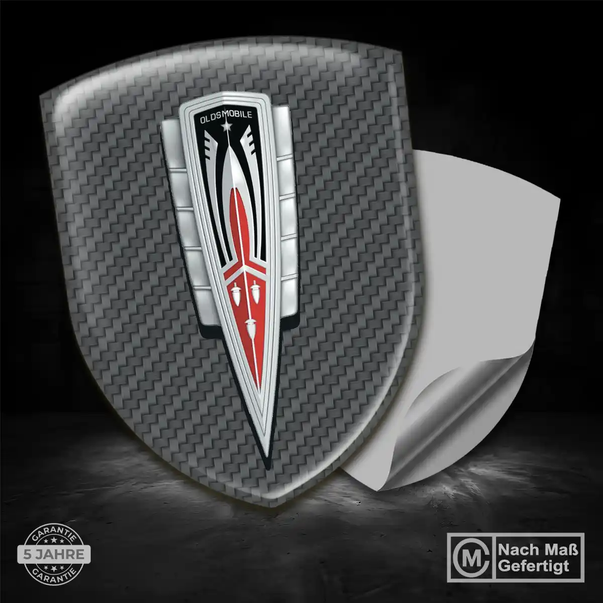 Oldsmobile Aufkleber 3D Gel Wappen Edles Design