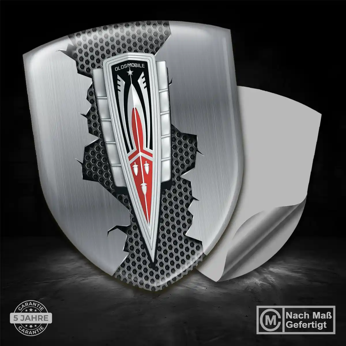 Oldsmobile Aufkleber 3D Gel Wappen Modernes Design