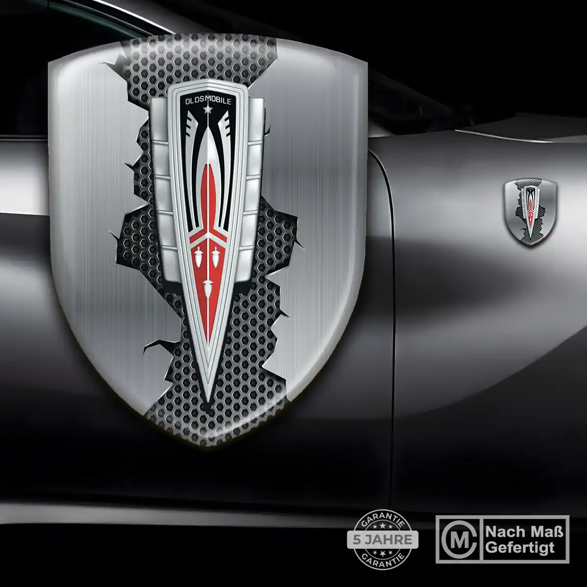 Oldsmobile Aufkleber 3D Gel Wappen Modernes Design