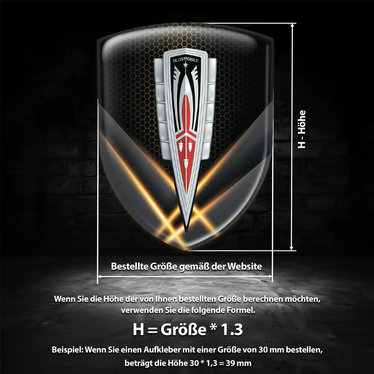 Oldsmobile Aufkleber Emblem Auto Ausdrucksstarkes Design