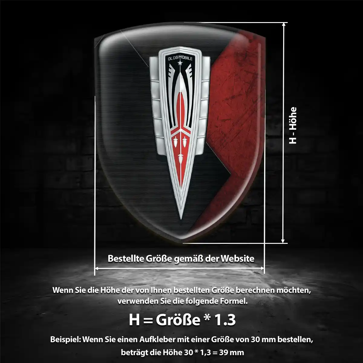 Oldsmobile Aufkleber Emblem Edles Design