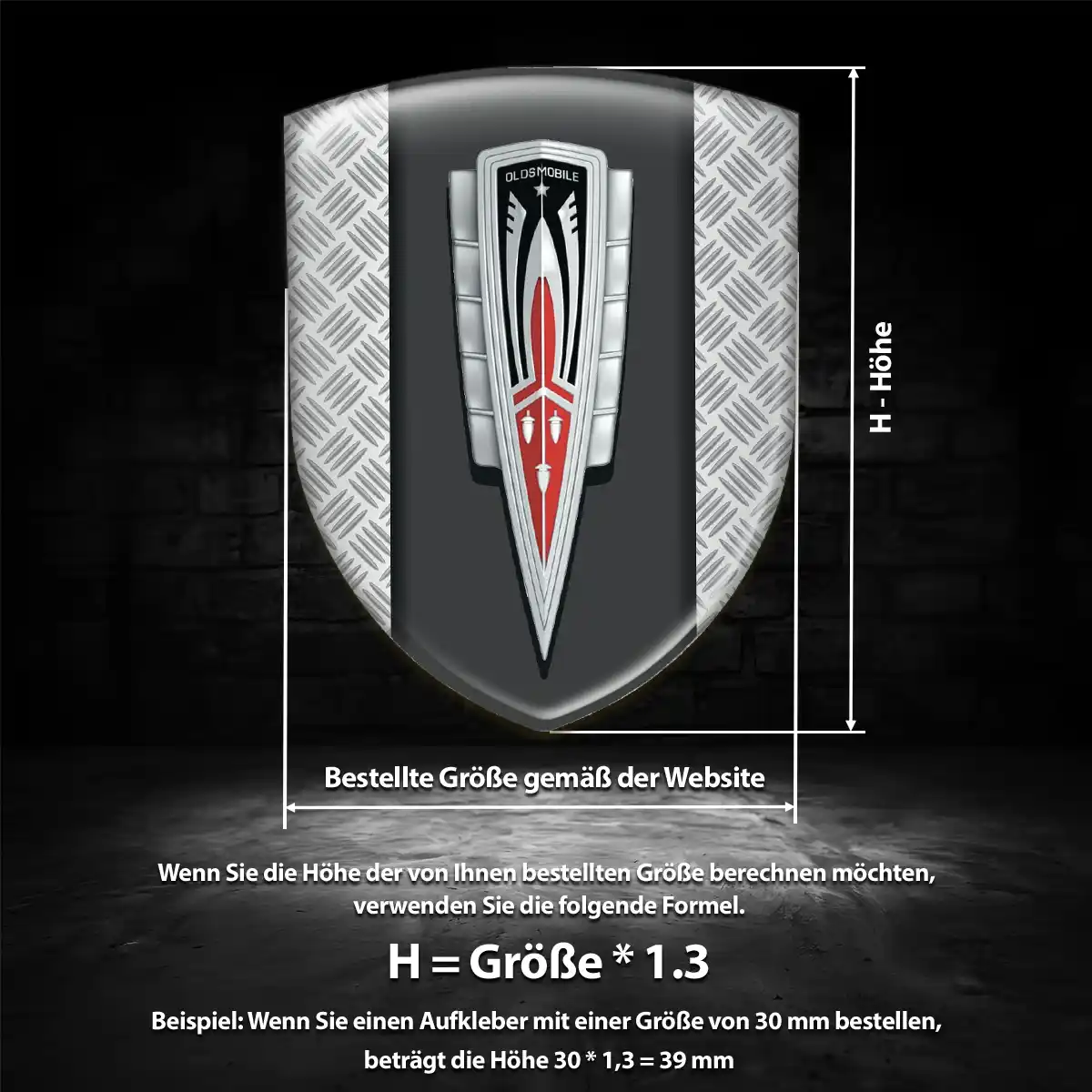 Oldsmobile Aufkleber Emblem Exterieurdesign