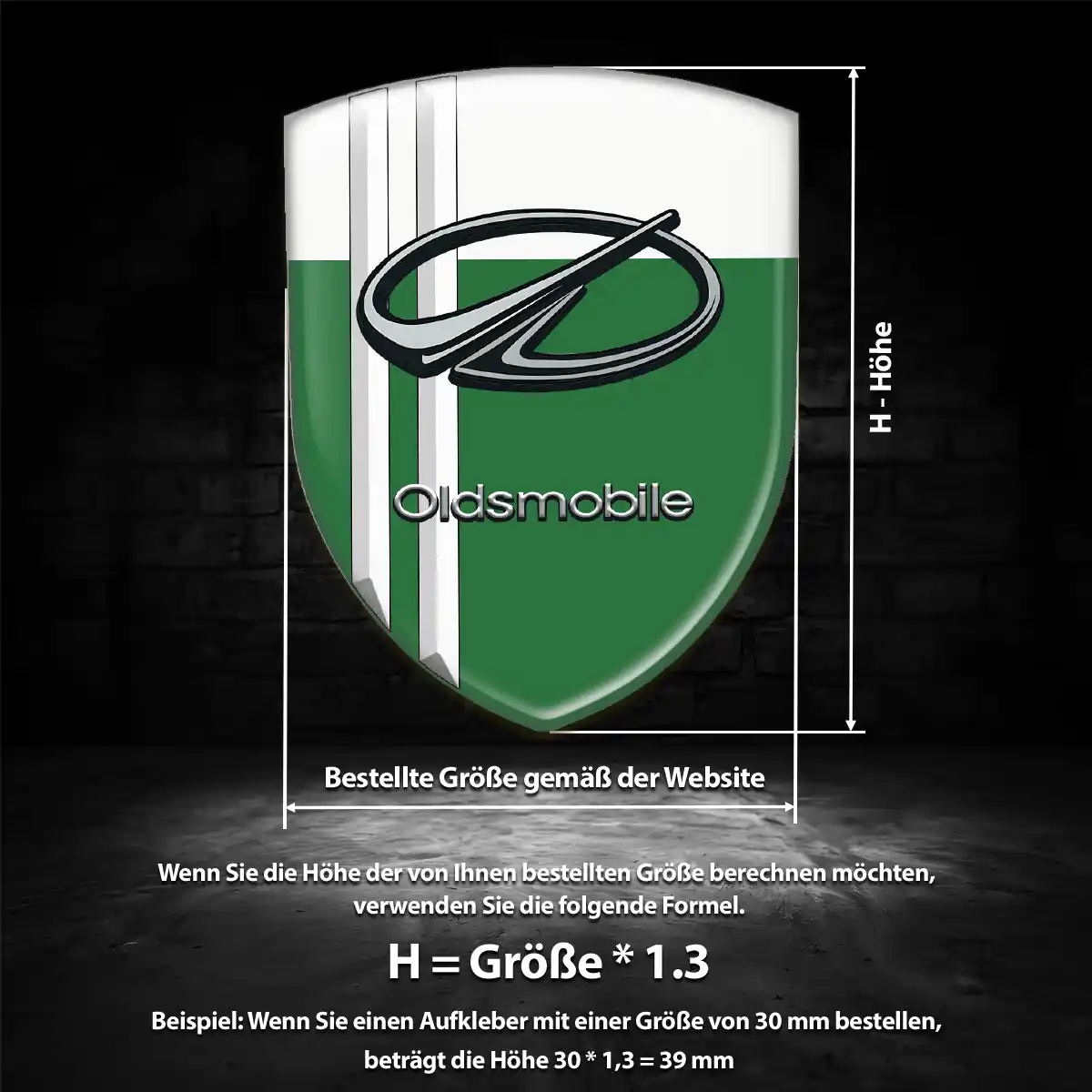 Oldsmobile Aufkleber Emblem Hohe Qualität