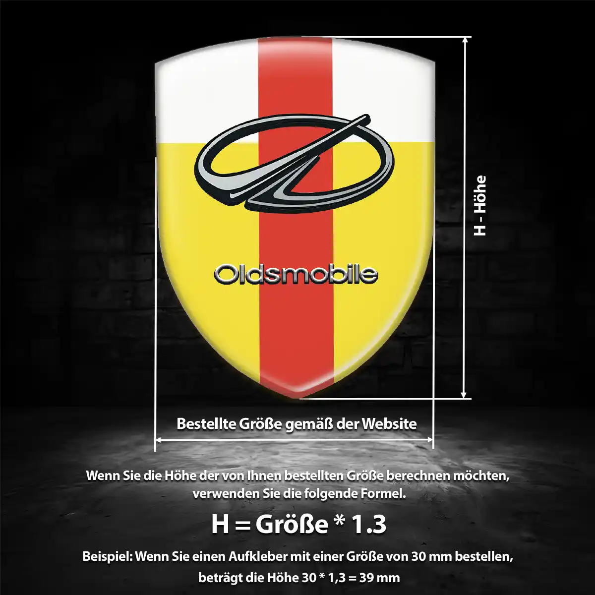 Oldsmobile Aufkleber Emblem Wappen Anspruchsvolles Design