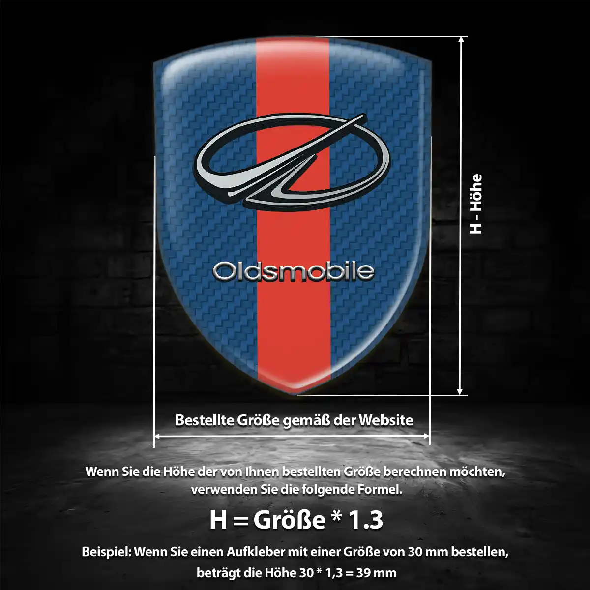 Oldsmobile Aufkleber Emblem Wappen Ausdrucksstarkes Design