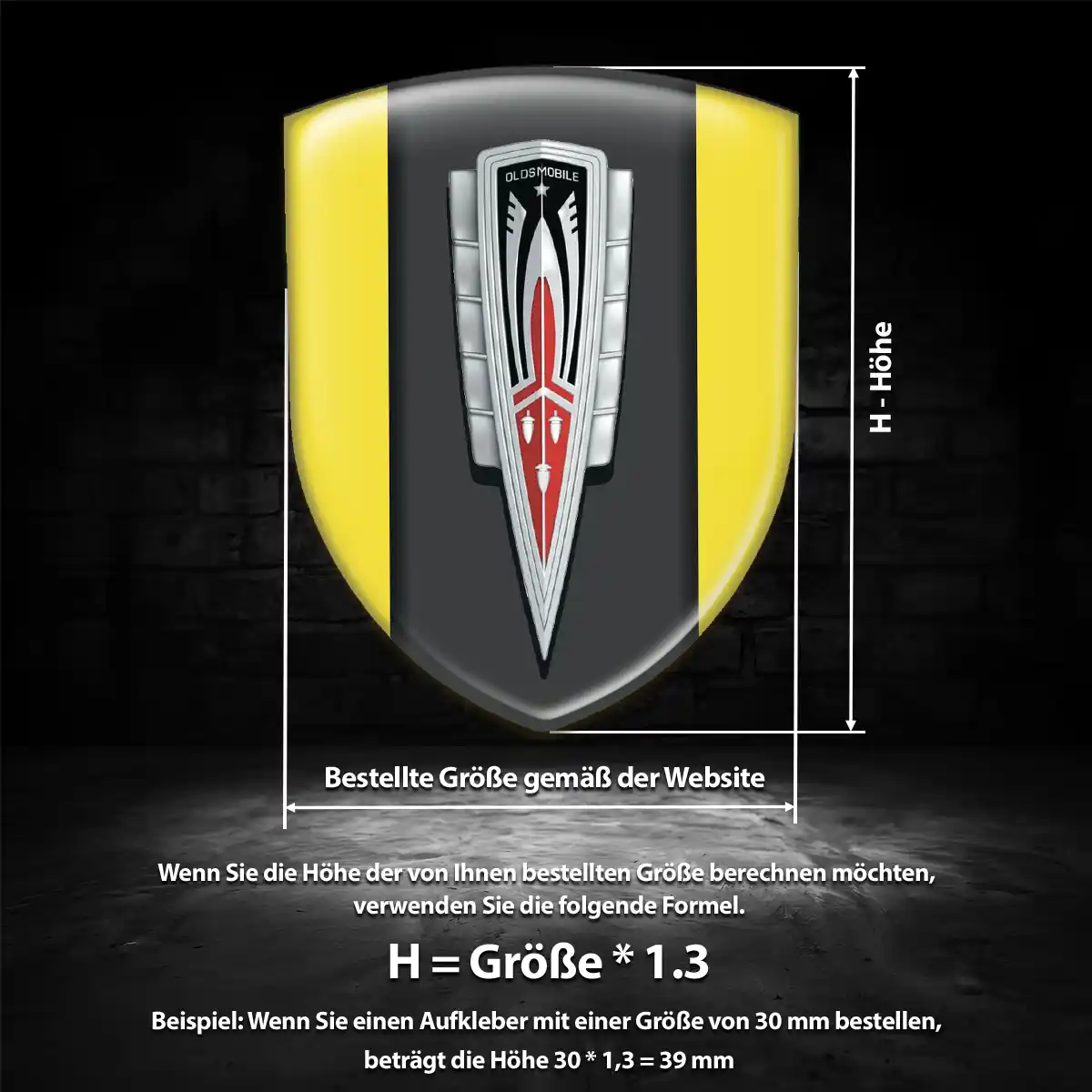 Oldsmobile Aufkleber Emblem Wappen Auto Exterieurdesign