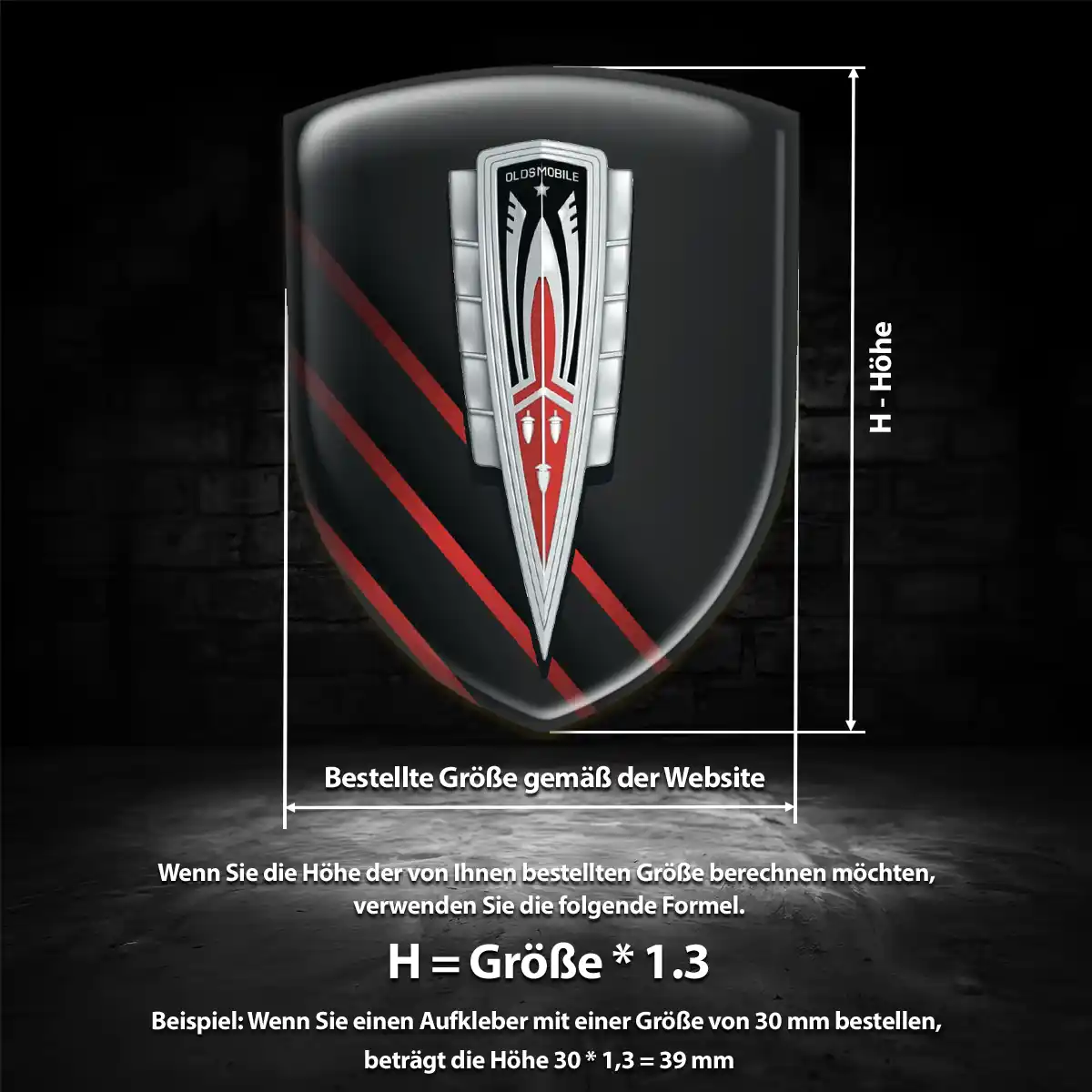 Oldsmobile Aufkleber Emblem Wappen Auto Luxus-Edition