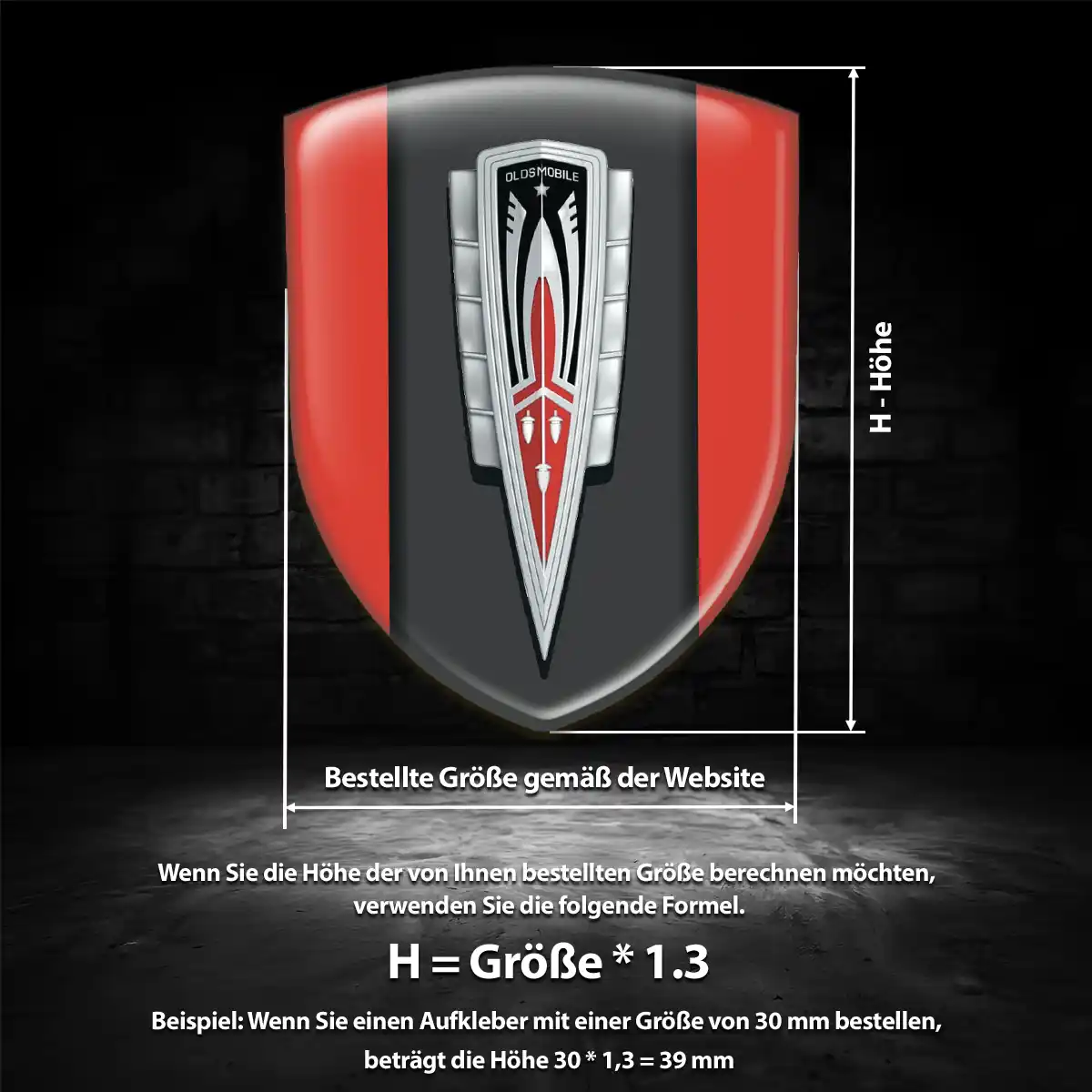 Oldsmobile Aufkleber Emblem Wappen Auto Stilvolles Design