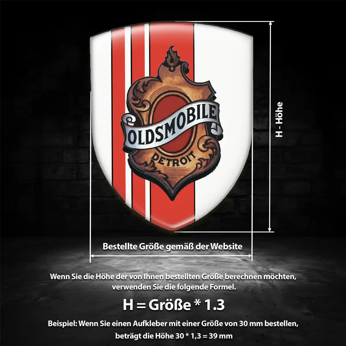 Oldsmobile Aufkleber Emblem Wappen Exterieurdesign
