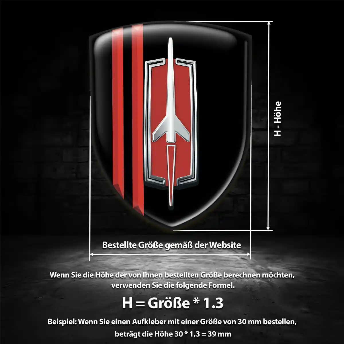 Oldsmobile Aufkleber Emblem Wappen Hochwertiges Harz