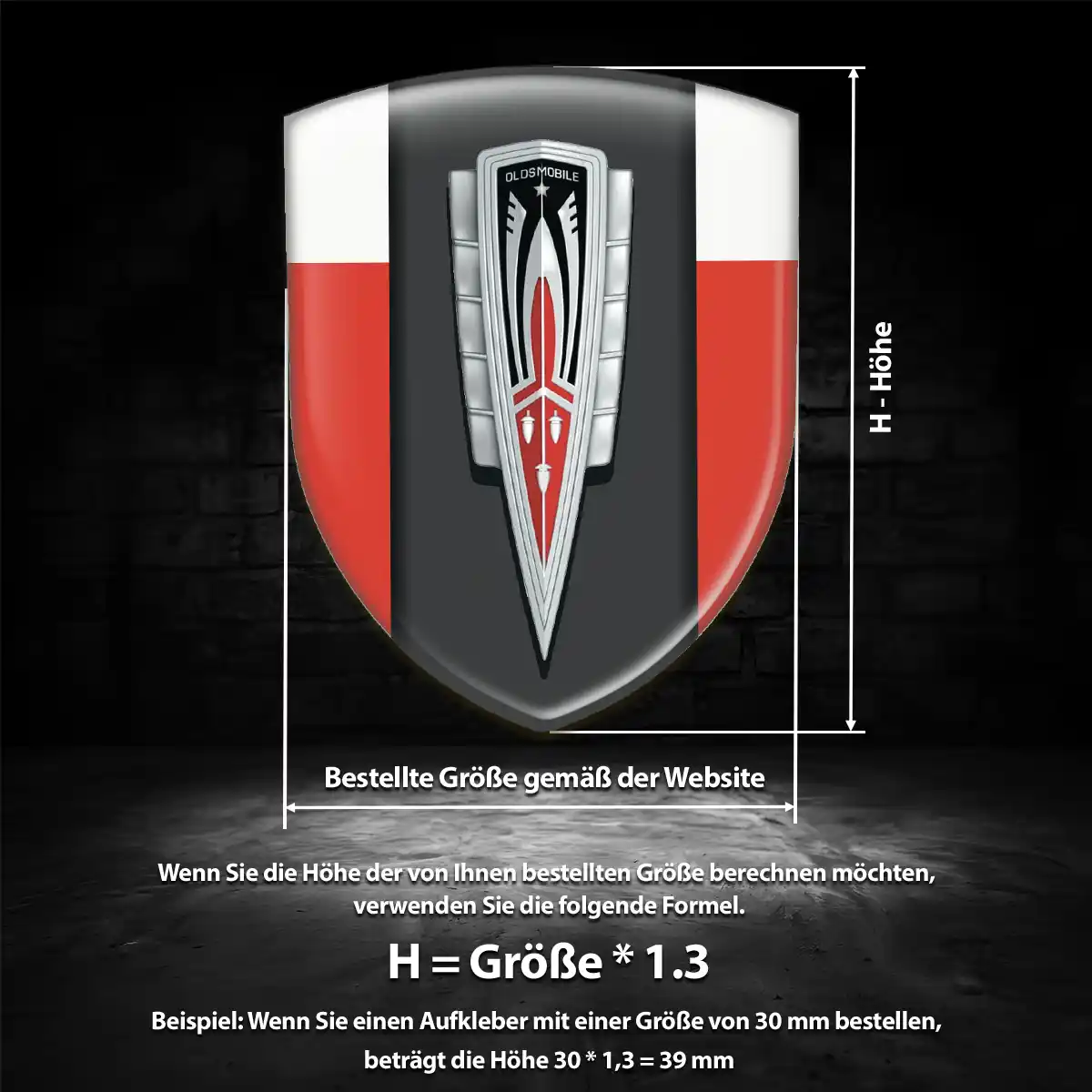 Oldsmobile Aufkleber Emblem Wappen Tuningfahrzeug
