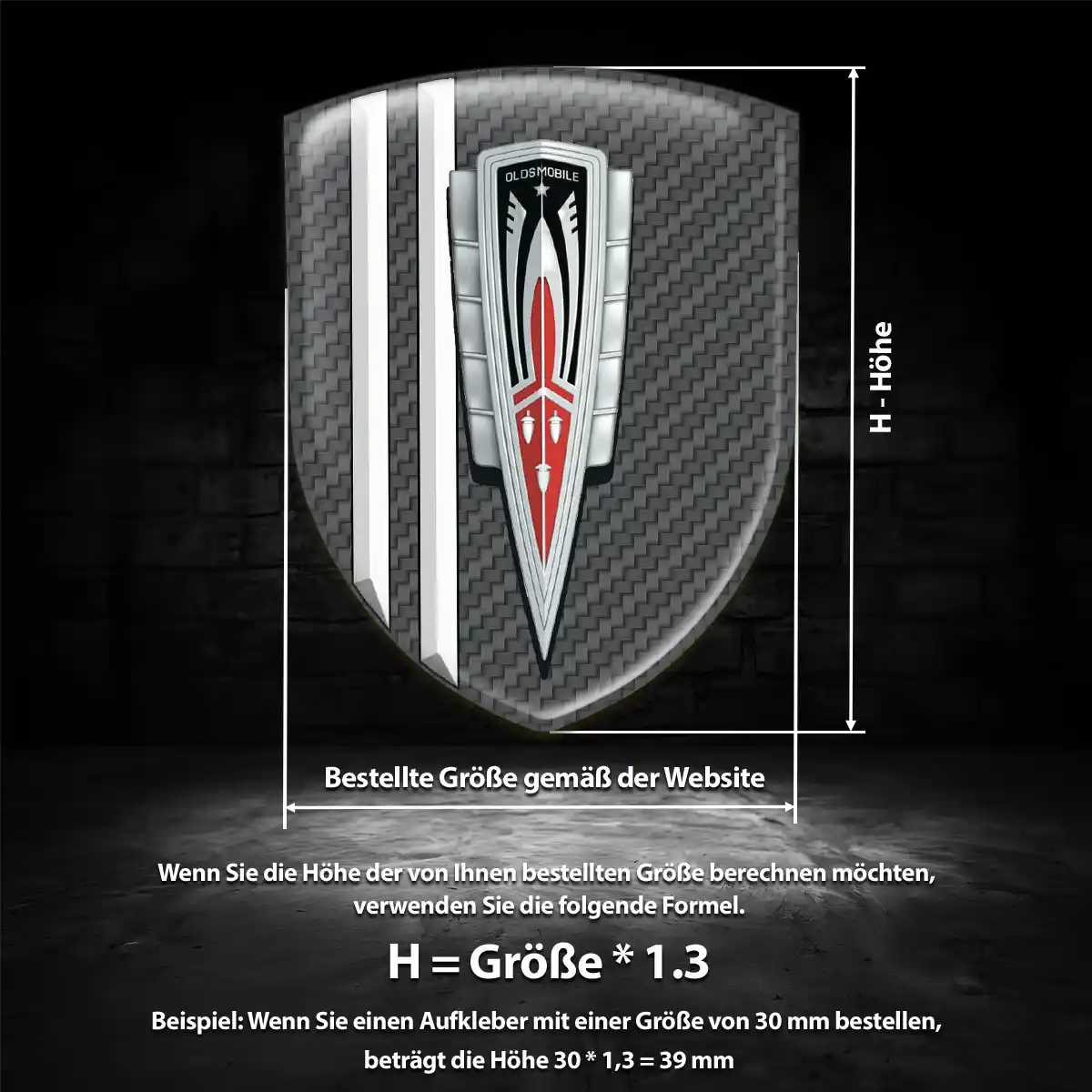 Oldsmobile Aufkleber Embleme Silikon Anspruchsvolles Design