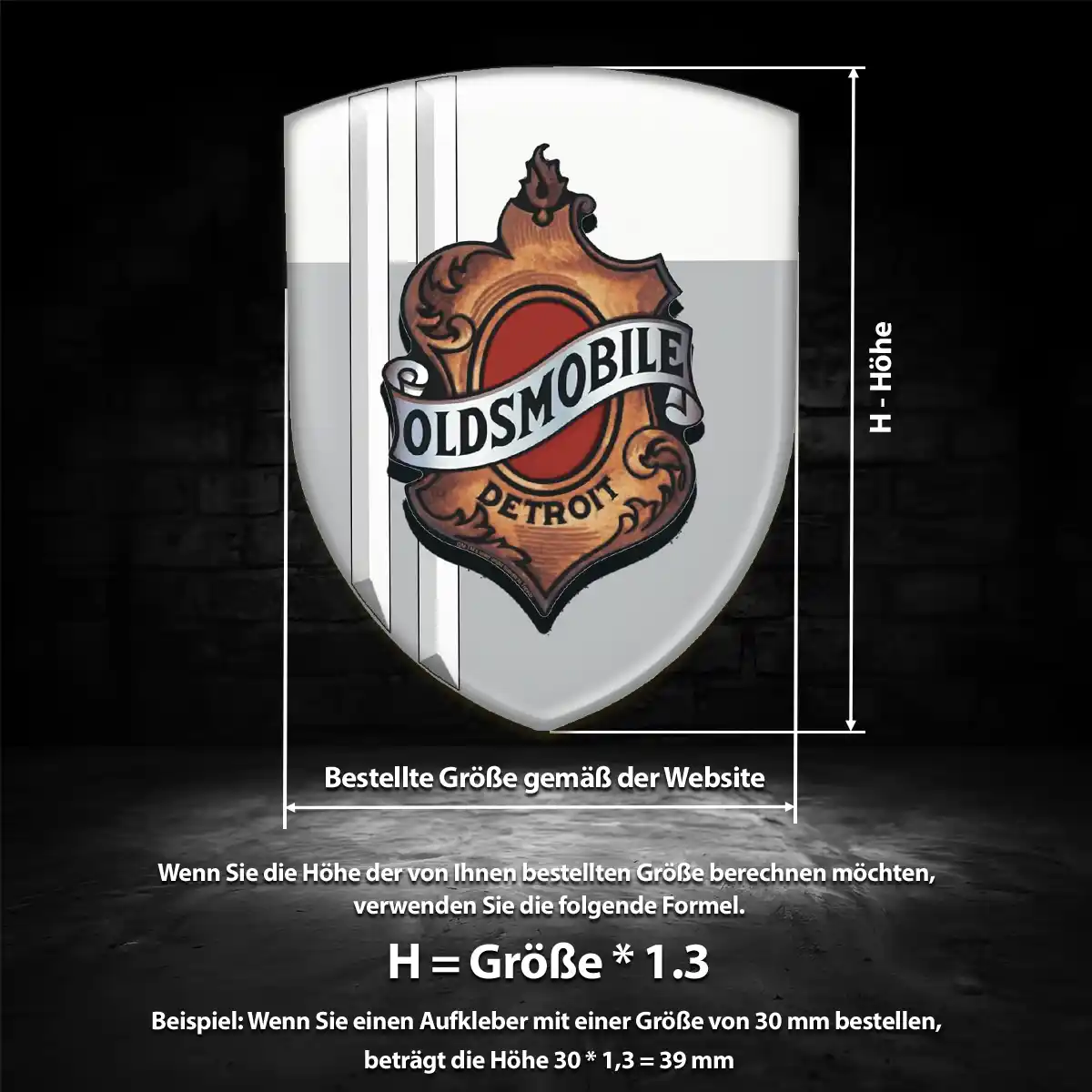 Oldsmobile Aufkleber Embleme Silikon Auto Hochwertiges Harz