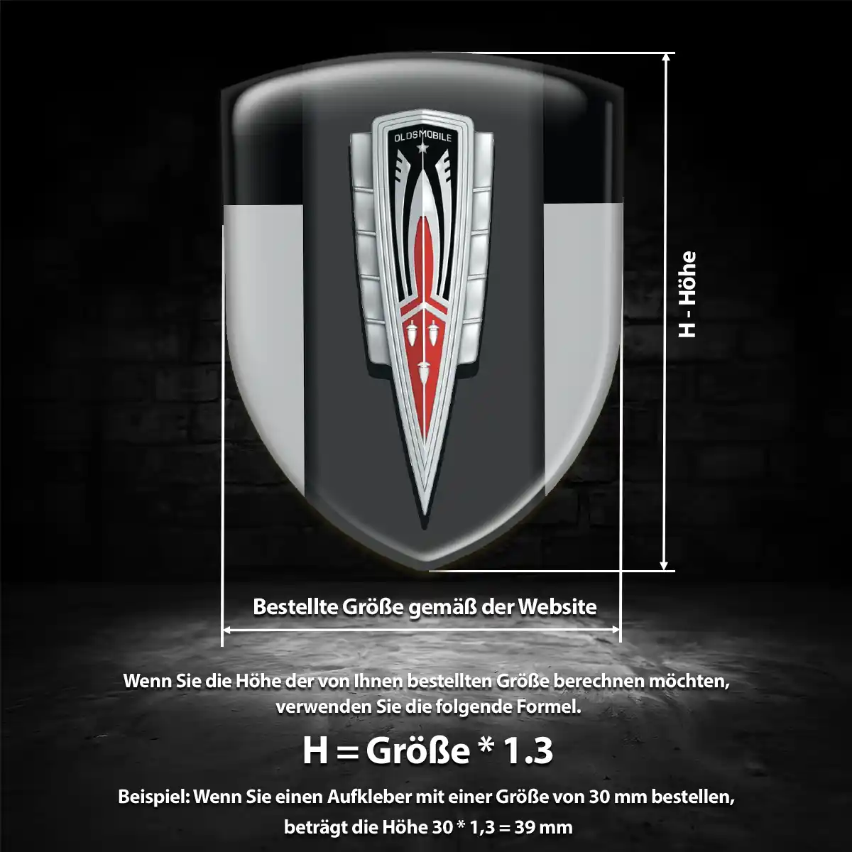 Oldsmobile Aufkleber Embleme Silikon Auto Interieurdesign