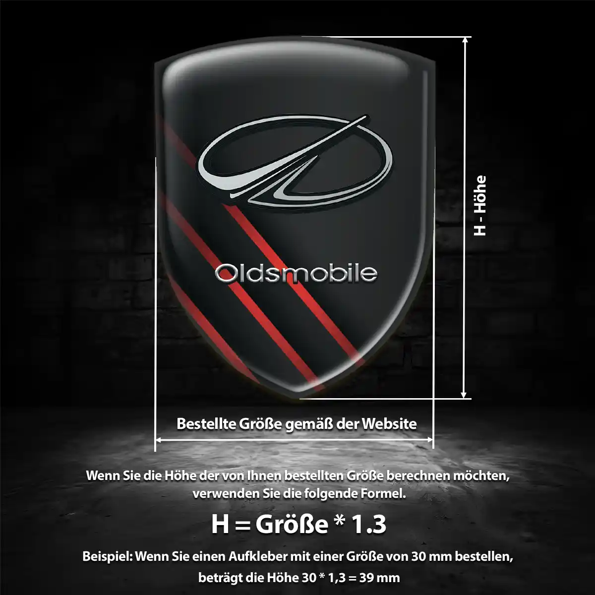 Oldsmobile Aufkleber Embleme Silikon Elegantes Design