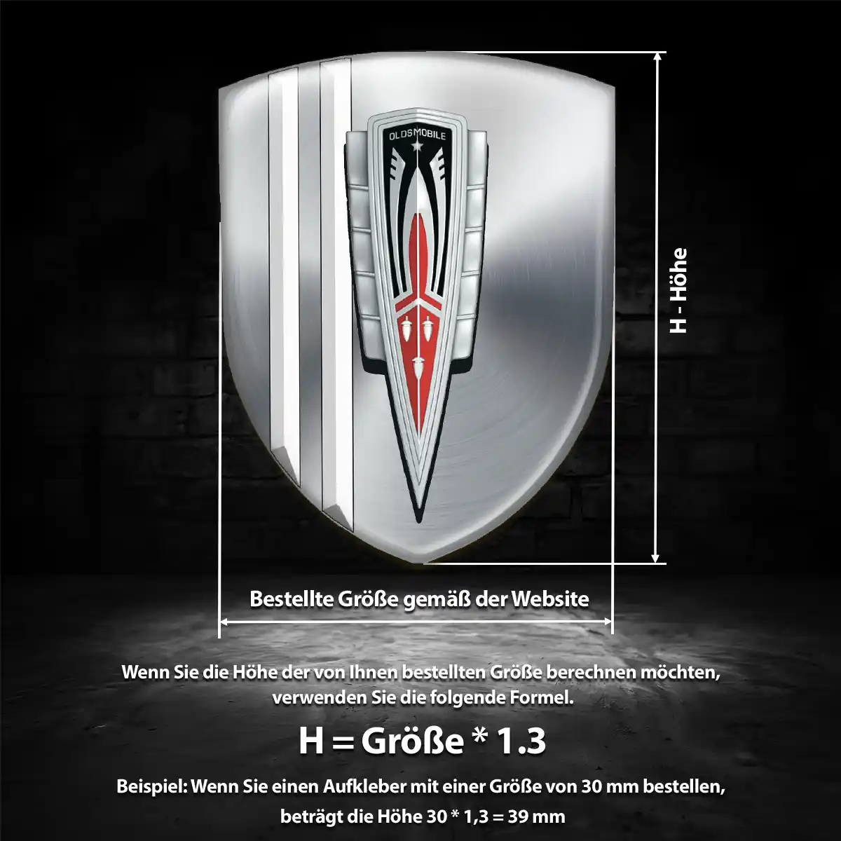 Oldsmobile Aufkleber Embleme Silikon Interieurdesign