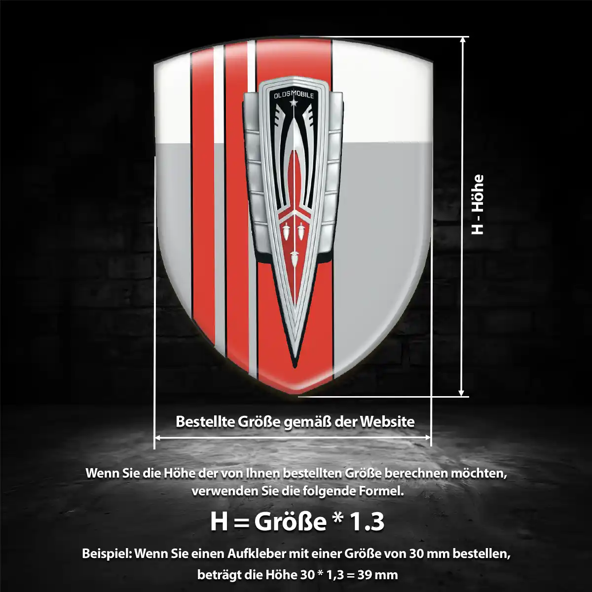 Oldsmobile Aufkleber Embleme Silikon Luxus-Edition