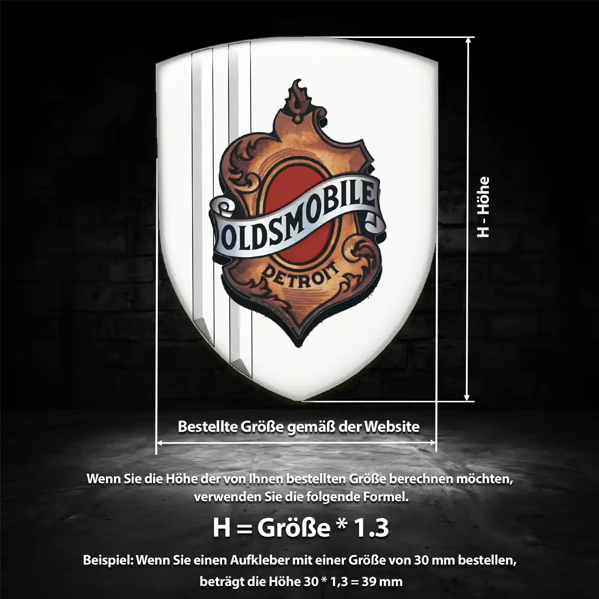 Oldsmobile Aufkleber Embleme Silikon Premiumqualität