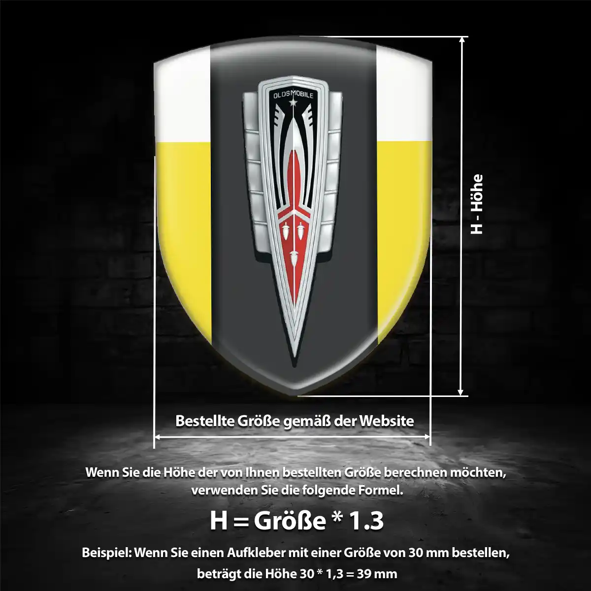 Oldsmobile Aufkleber Interieurdesign