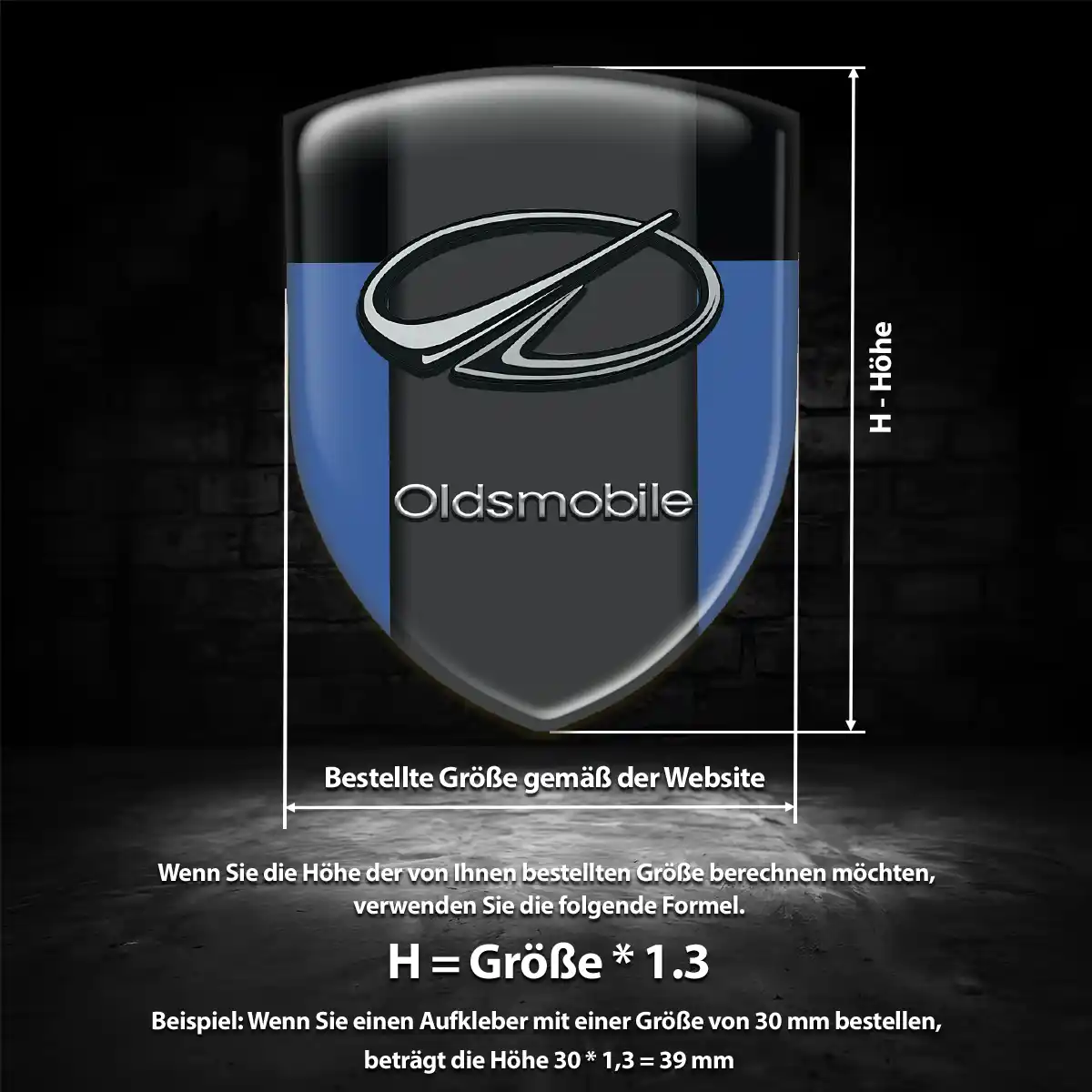 Oldsmobile Aufkleber Silikon Embleme Auto Exterieurdesign