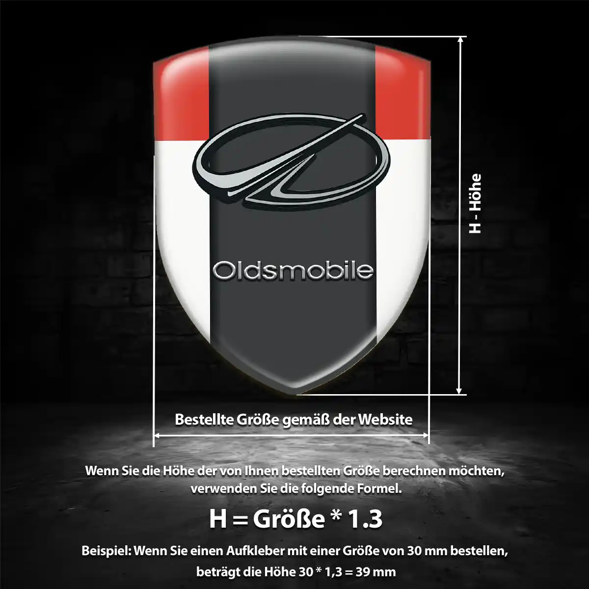Oldsmobile Aufkleber Silikon Embleme Auto Hohe Qualität
