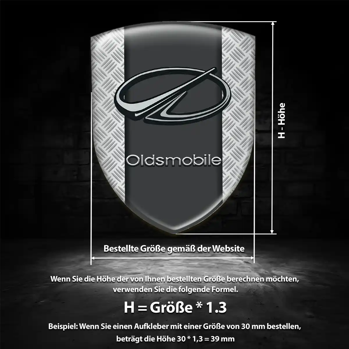 Oldsmobile Aufkleber Silikon Embleme Edles Design