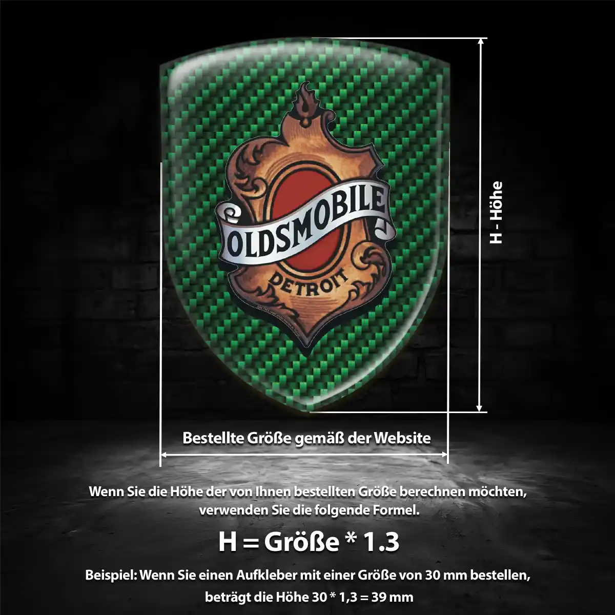 Oldsmobile Aufkleber Silikon Embleme Hohe Qualität