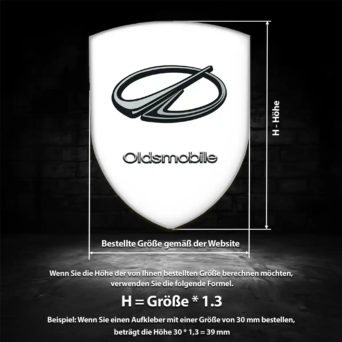 Oldsmobile Aufkleber Silikon Embleme Modernes Design