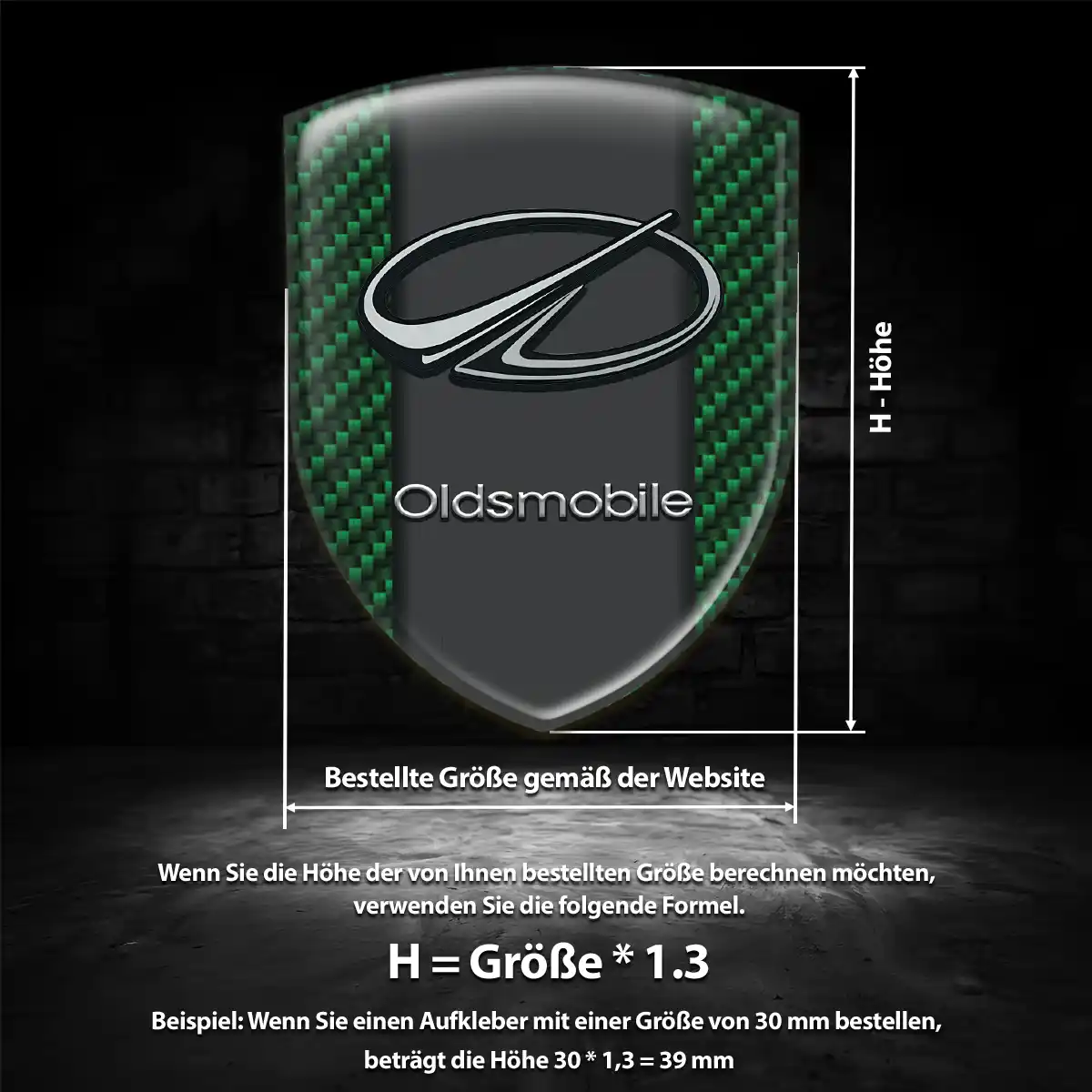 Oldsmobile Aufkleber Silikon Embleme Tuningfahrzeug