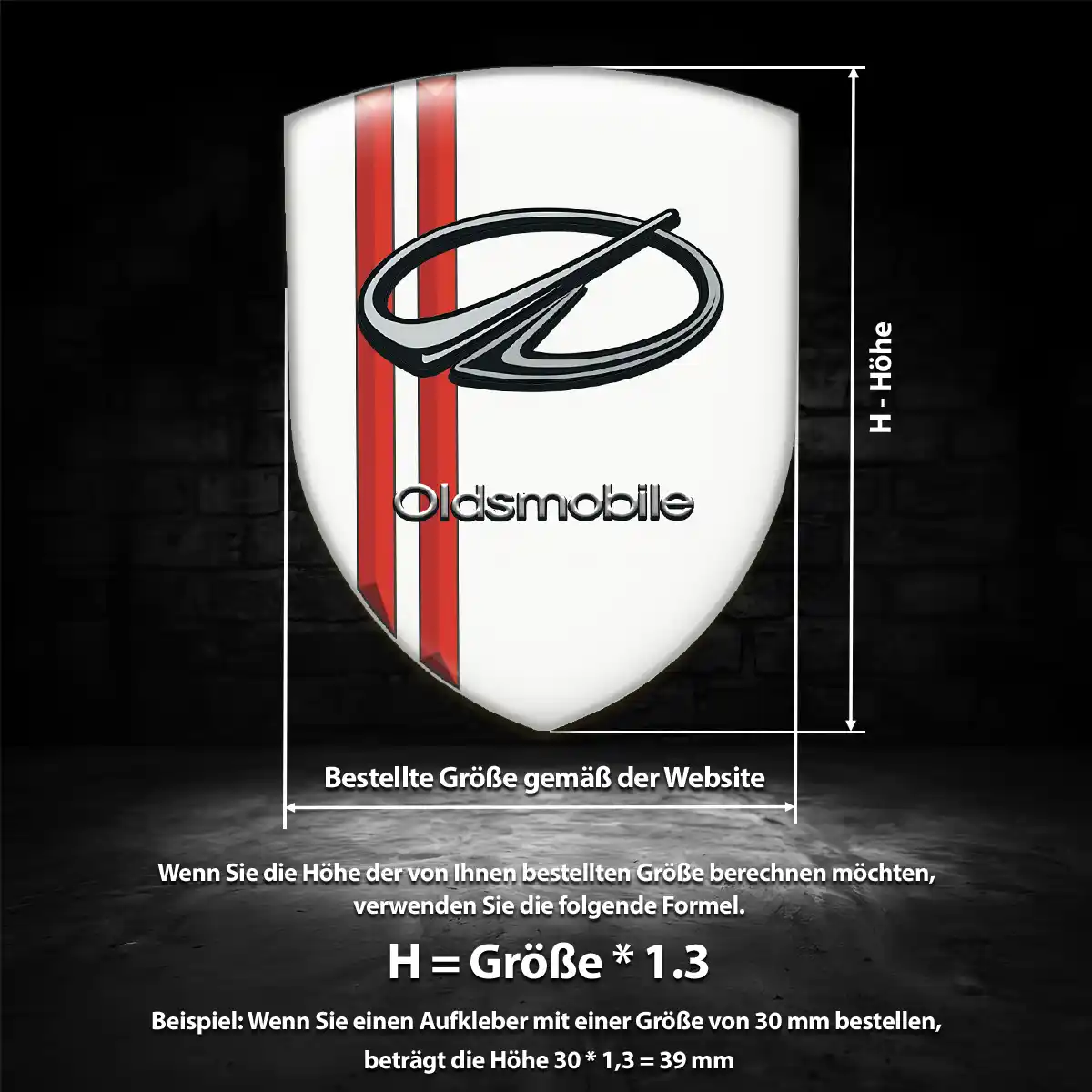 Oldsmobile Aufkleber Wappen Auto Ausdrucksstarkes Design