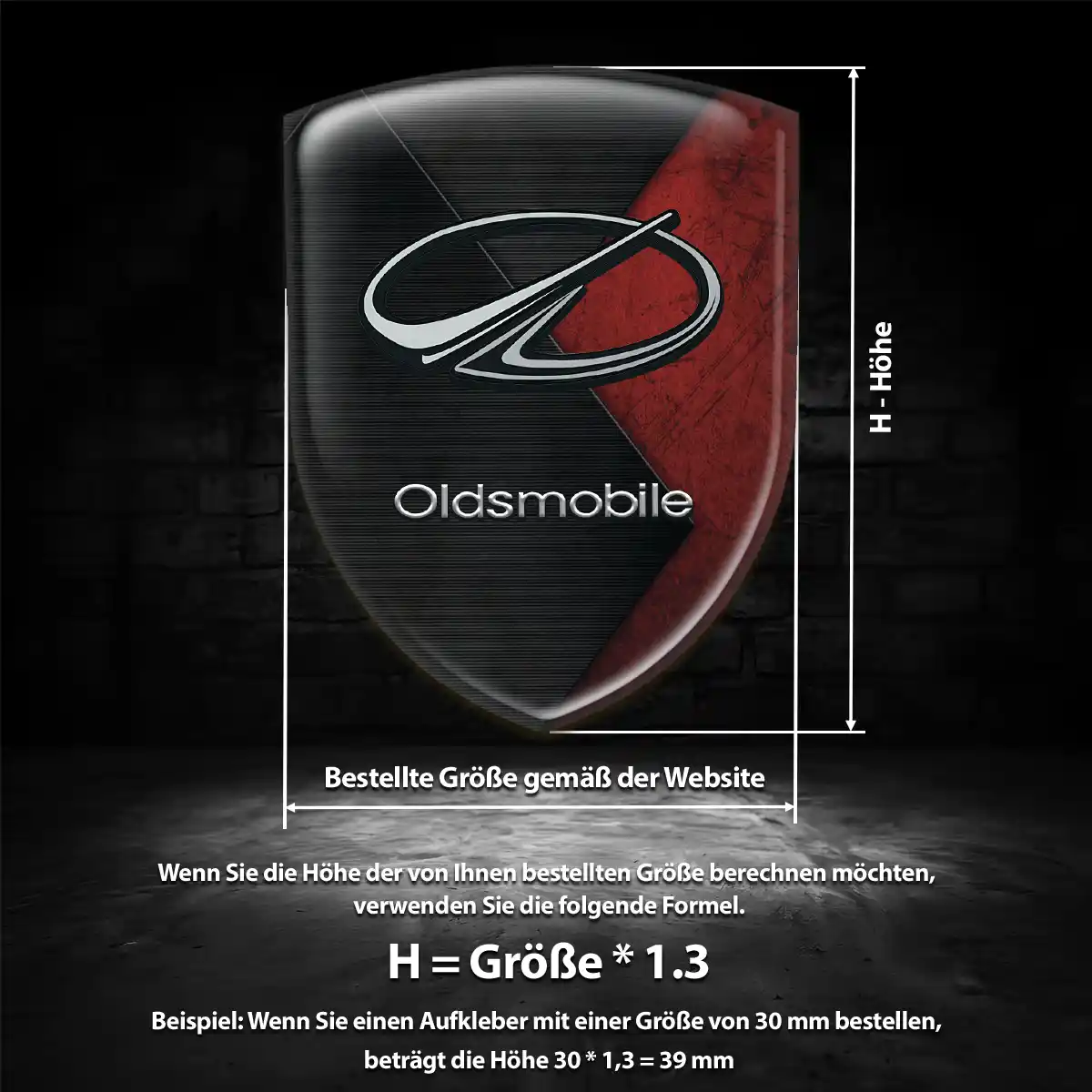 Oldsmobile Aufkleber Wappen Auto Limitierte Auflage