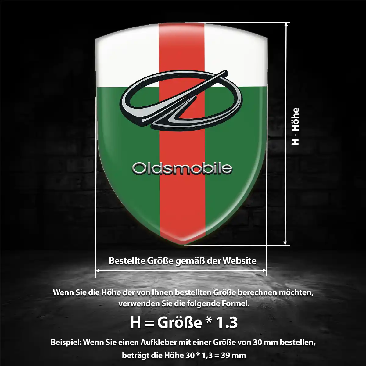 Oldsmobile Aufkleber Wappen Edles Design