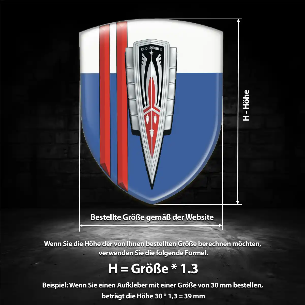 Oldsmobile Aufkleber Wappen Emblem Auto Tuningfahrzeug