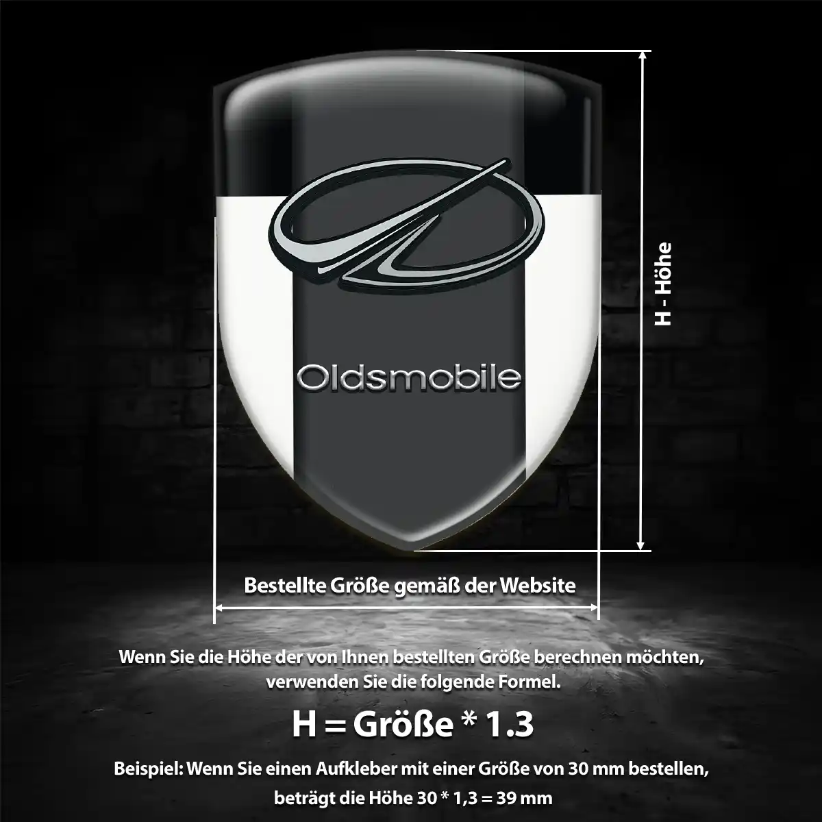 Oldsmobile Aufkleber Wappen Emblem Erstklassige Qualität