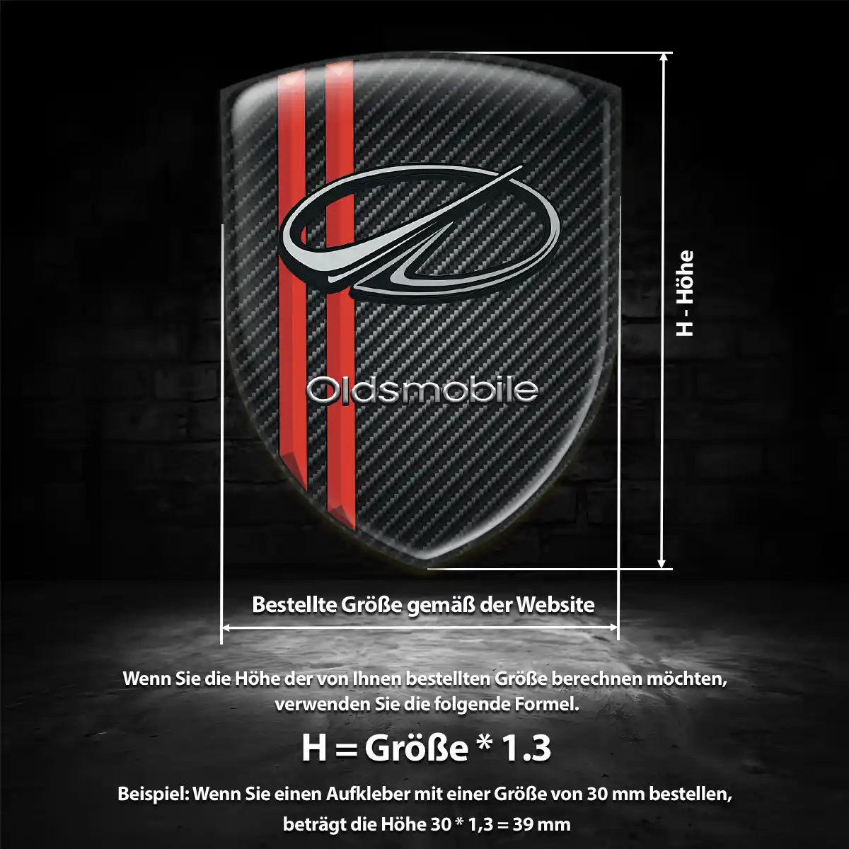 Oldsmobile Aufkleber Wappen Emblem Exterieurdesign