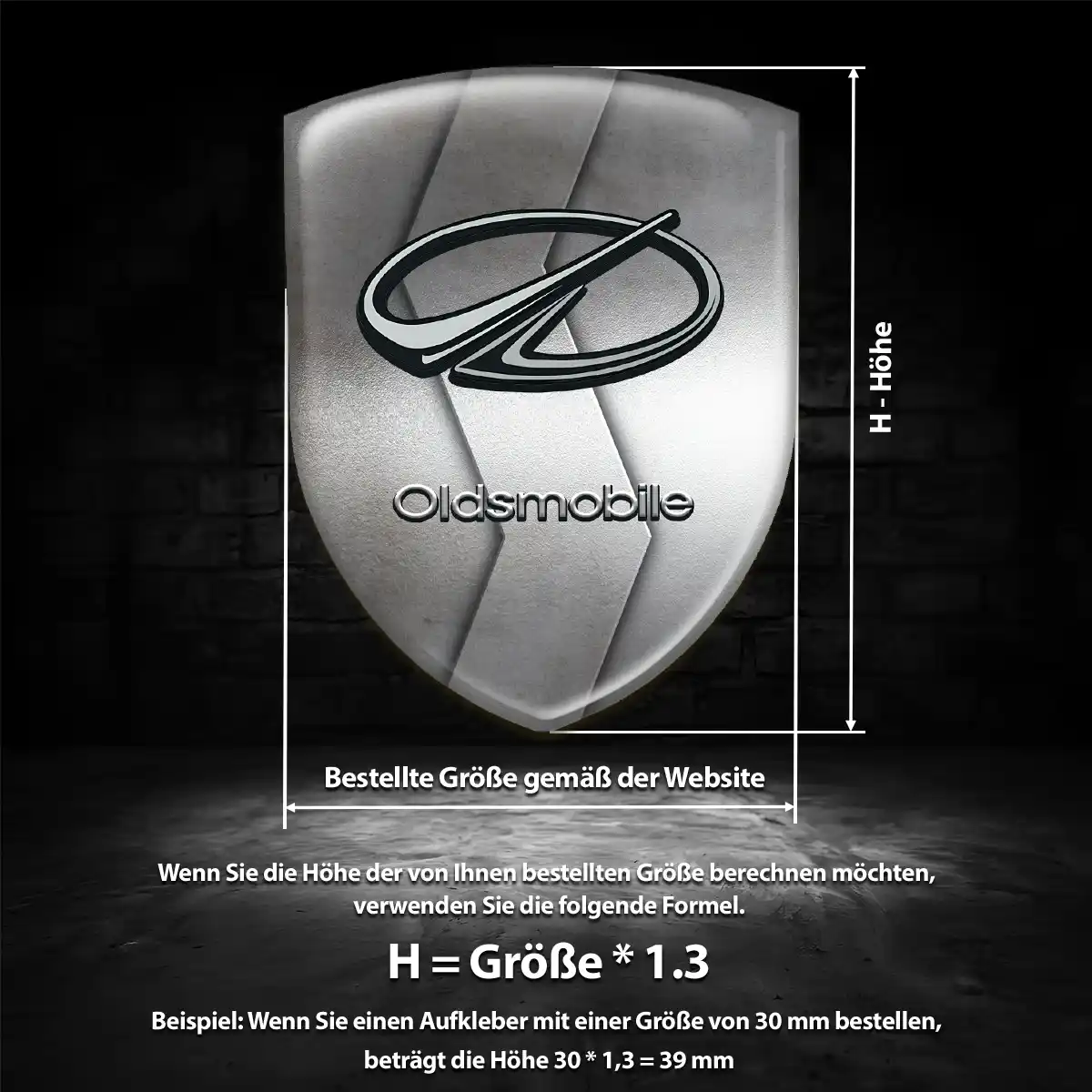 Oldsmobile Aufkleber Wappen Emblem Luxus-Edition