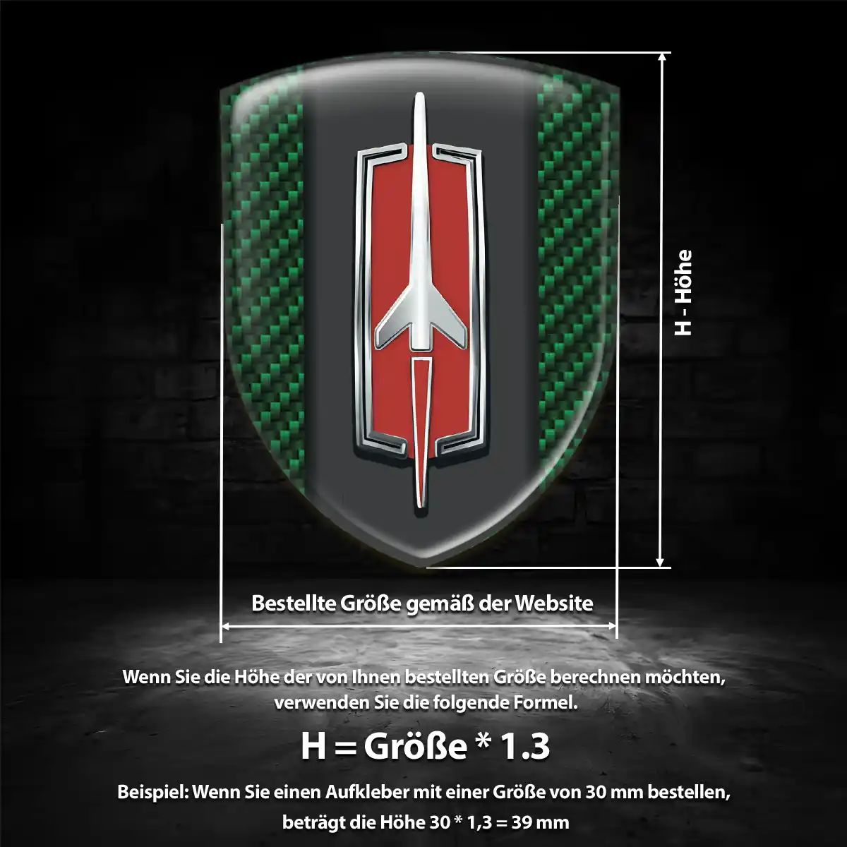 Oldsmobile Aufkleber Wappen Emblem Premium-Edition