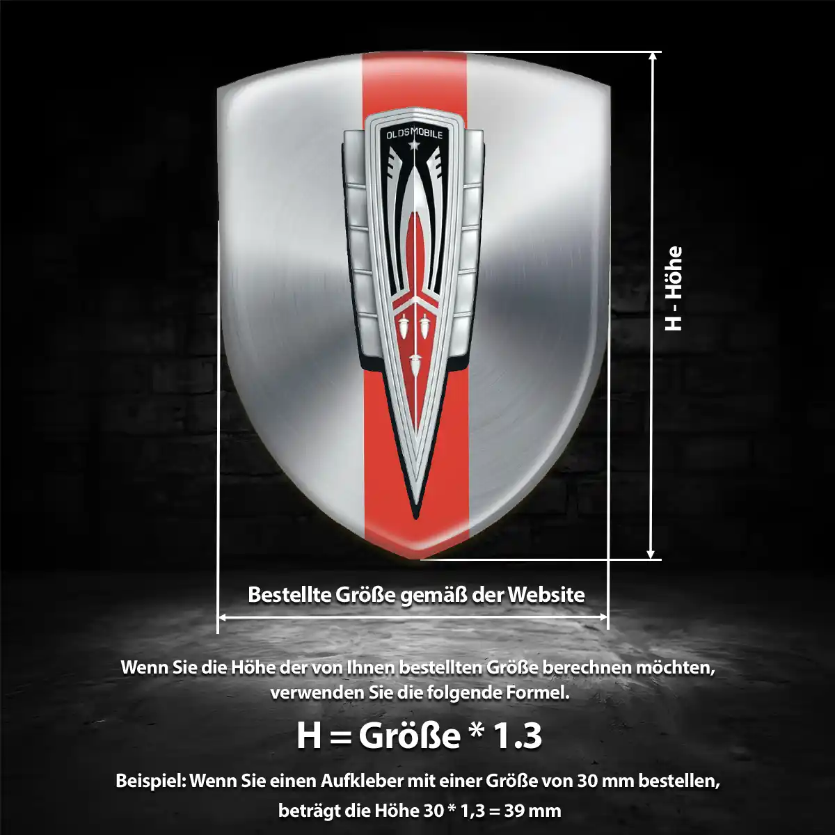 Oldsmobile Aufkleber Wappen Emblem Stilvolles Design