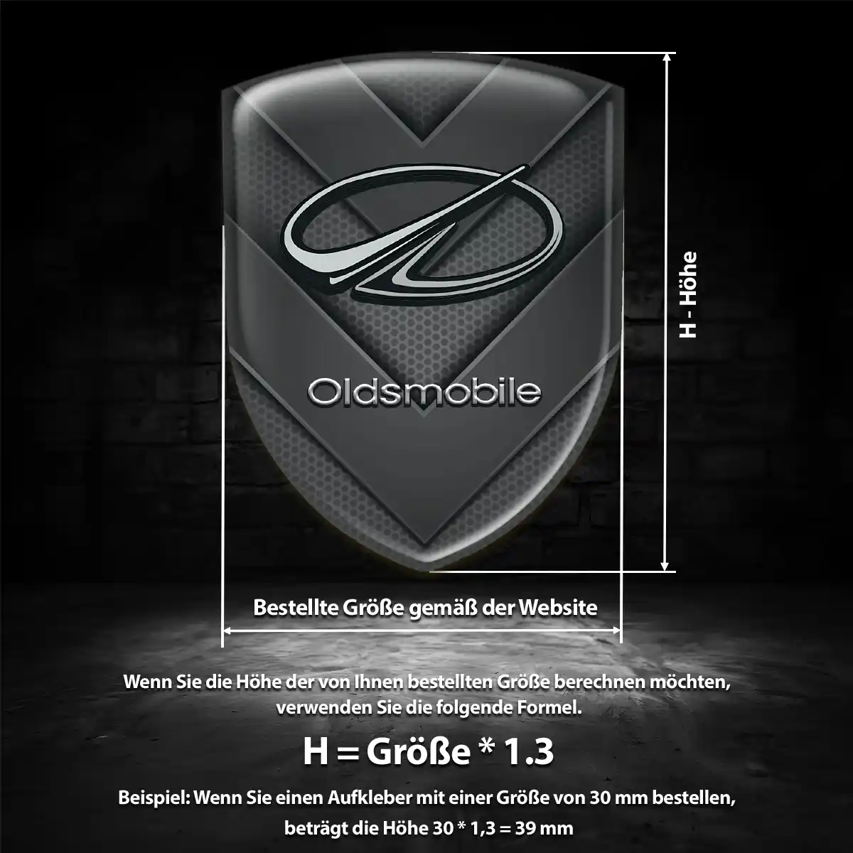 Oldsmobile Aufkleber Wappen Emblem Tuningfahrzeug