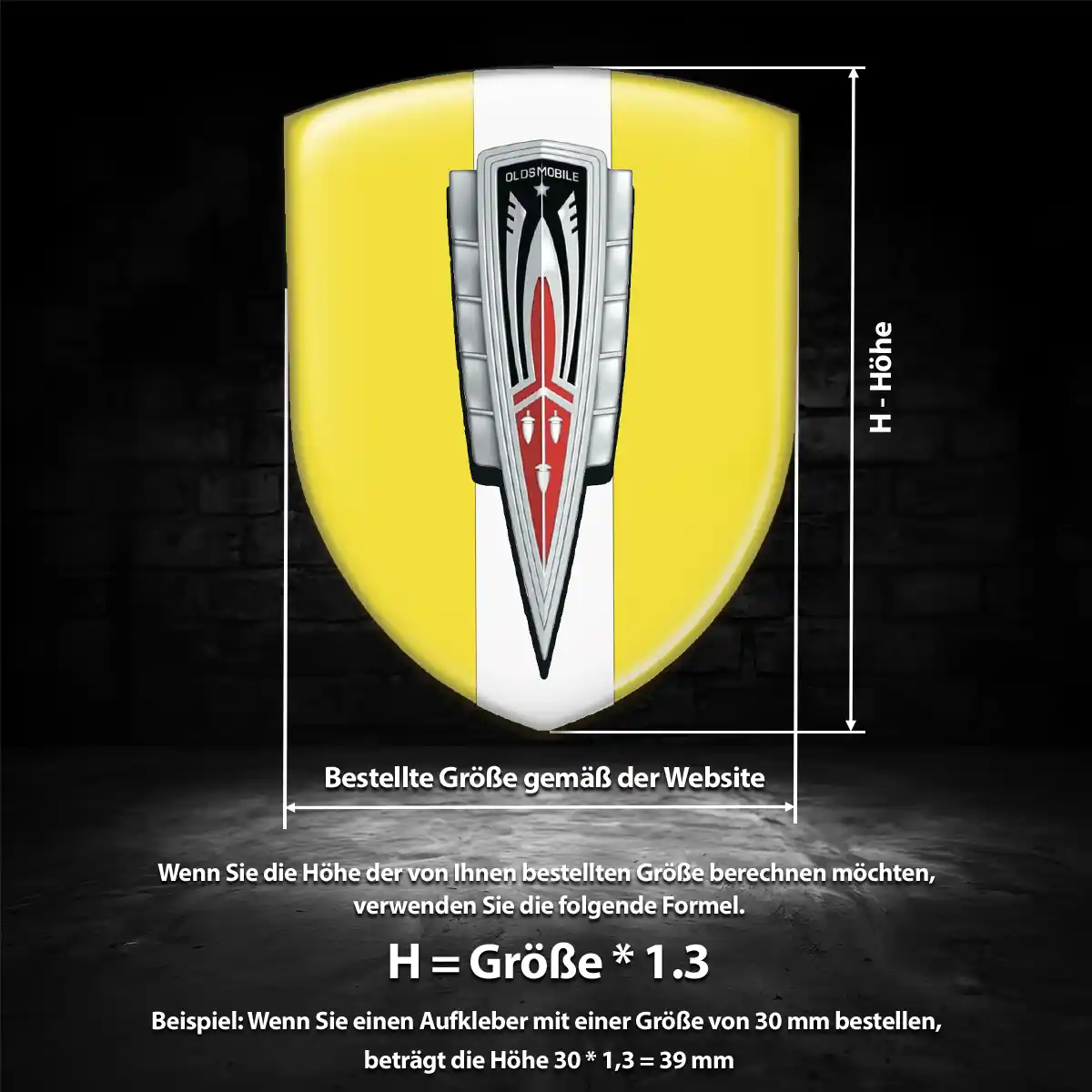 Oldsmobile Aufkleber Wappen Hohe Qualität
