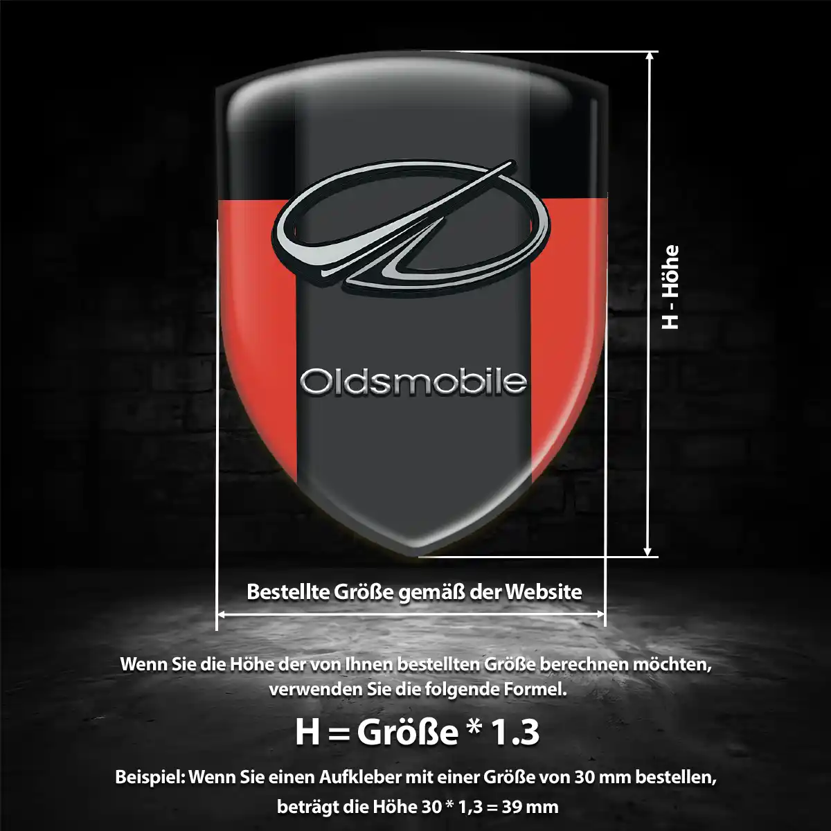 Oldsmobile Aufkleber Wappen Premiumqualität
